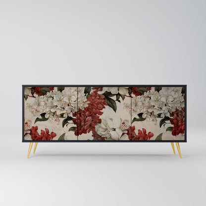Credenza a 3 ante EPHEMERAL DAYS in finitura nera