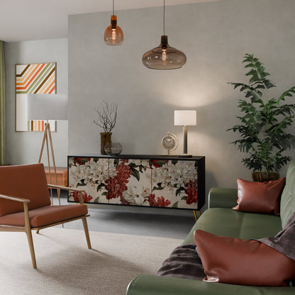 Credenza a 3 ante EPHEMERAL DAYS in finitura nera