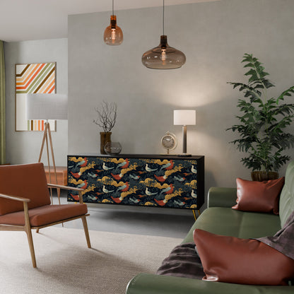 Credenza a 3 ante FOWLY DAZE in finitura nera