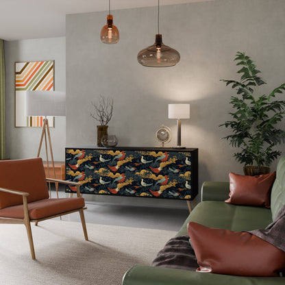 Credenza a 3 ante FOWLY DAZE in finitura nera