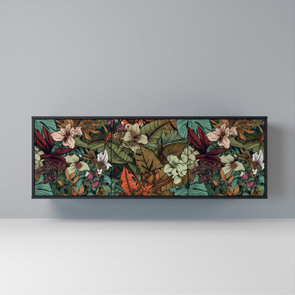 BOTANICAL EMERGENCE Madia a 3 Ante in Finitura Nera