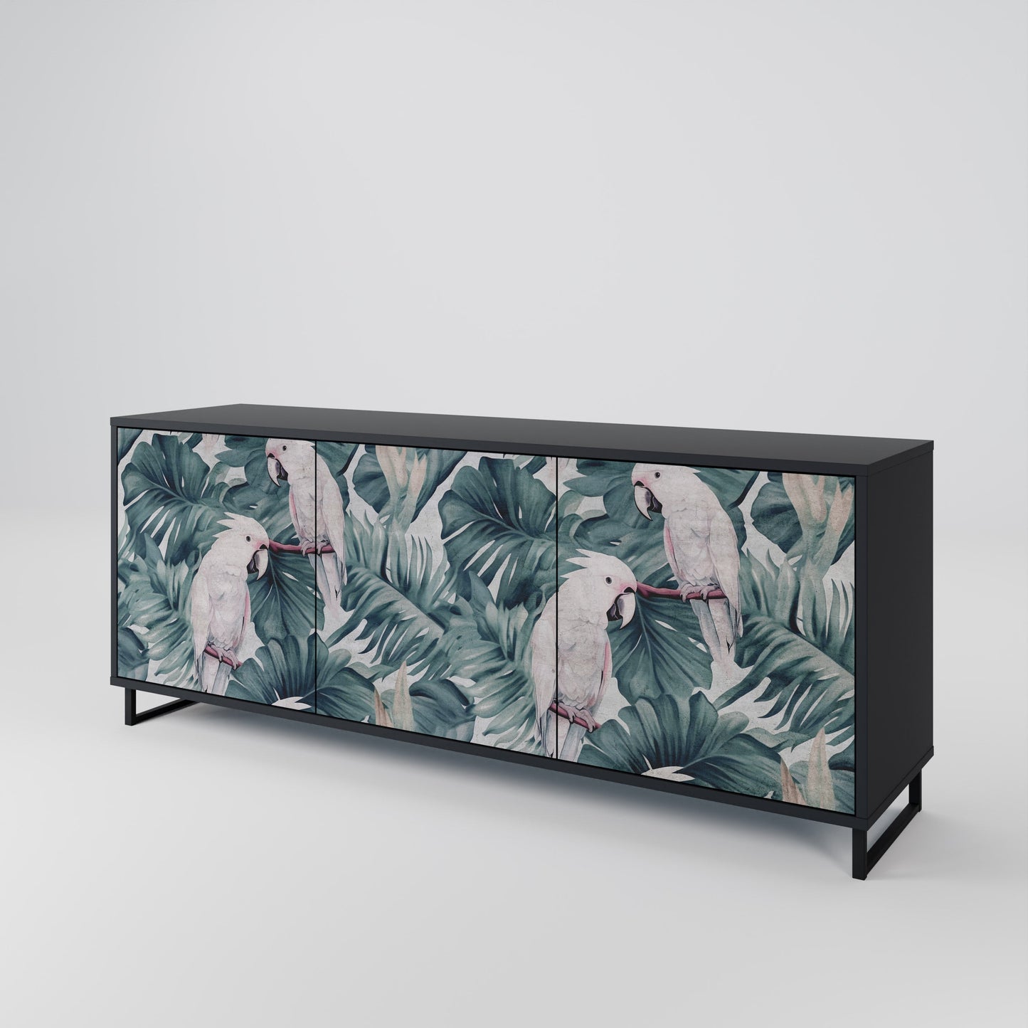 Credenza a 3 ante POPINJAY LOOK in finitura nera