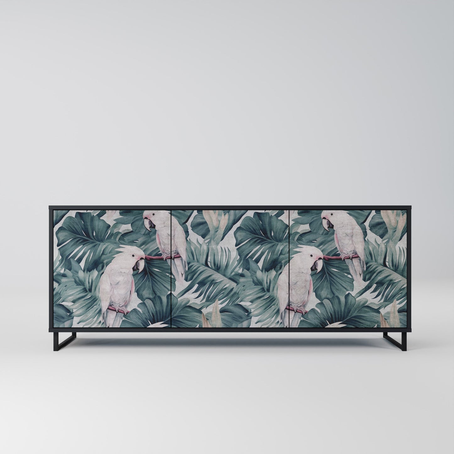Credenza a 3 ante POPINJAY LOOK in finitura nera