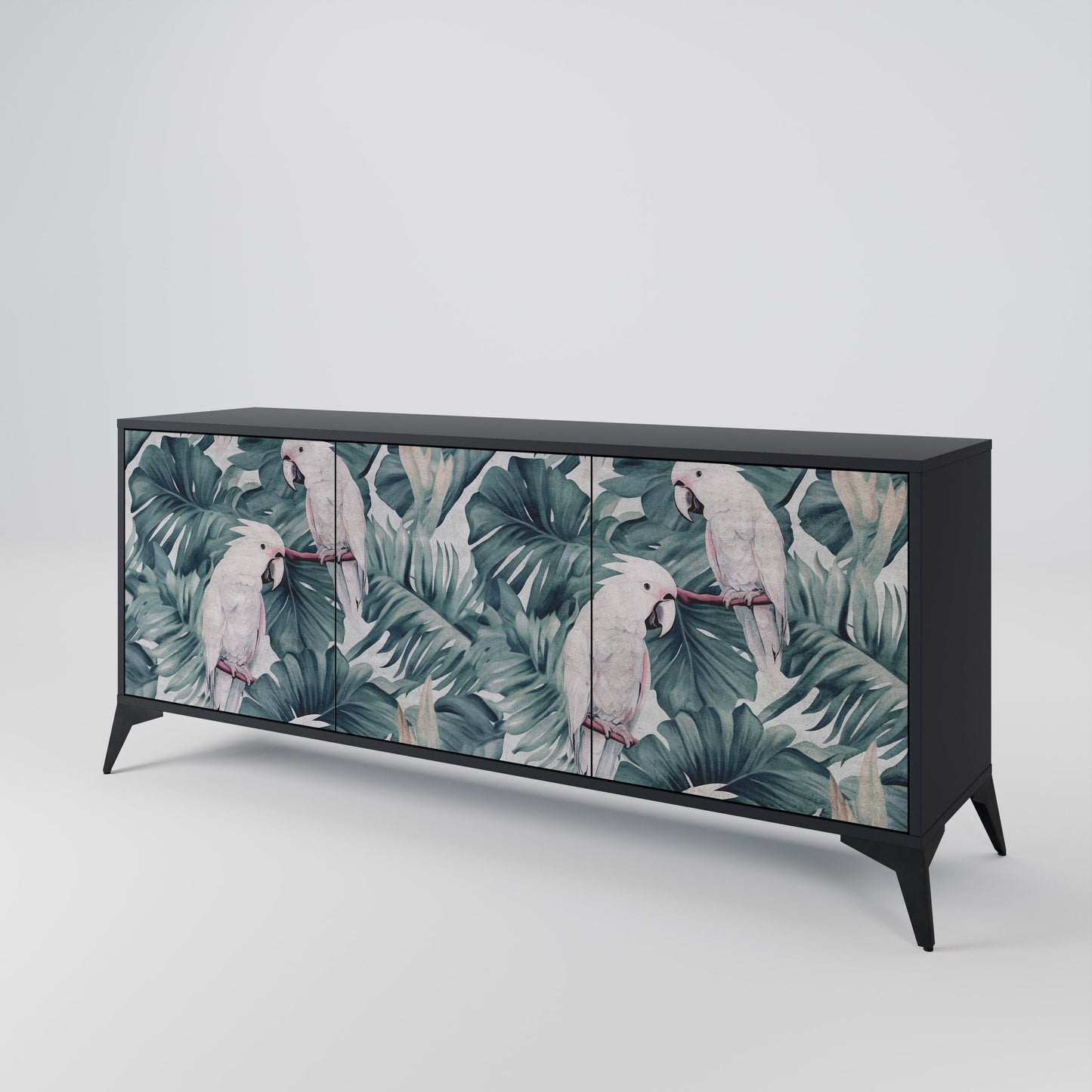 Credenza a 3 ante POPINJAY LOOK in finitura nera
