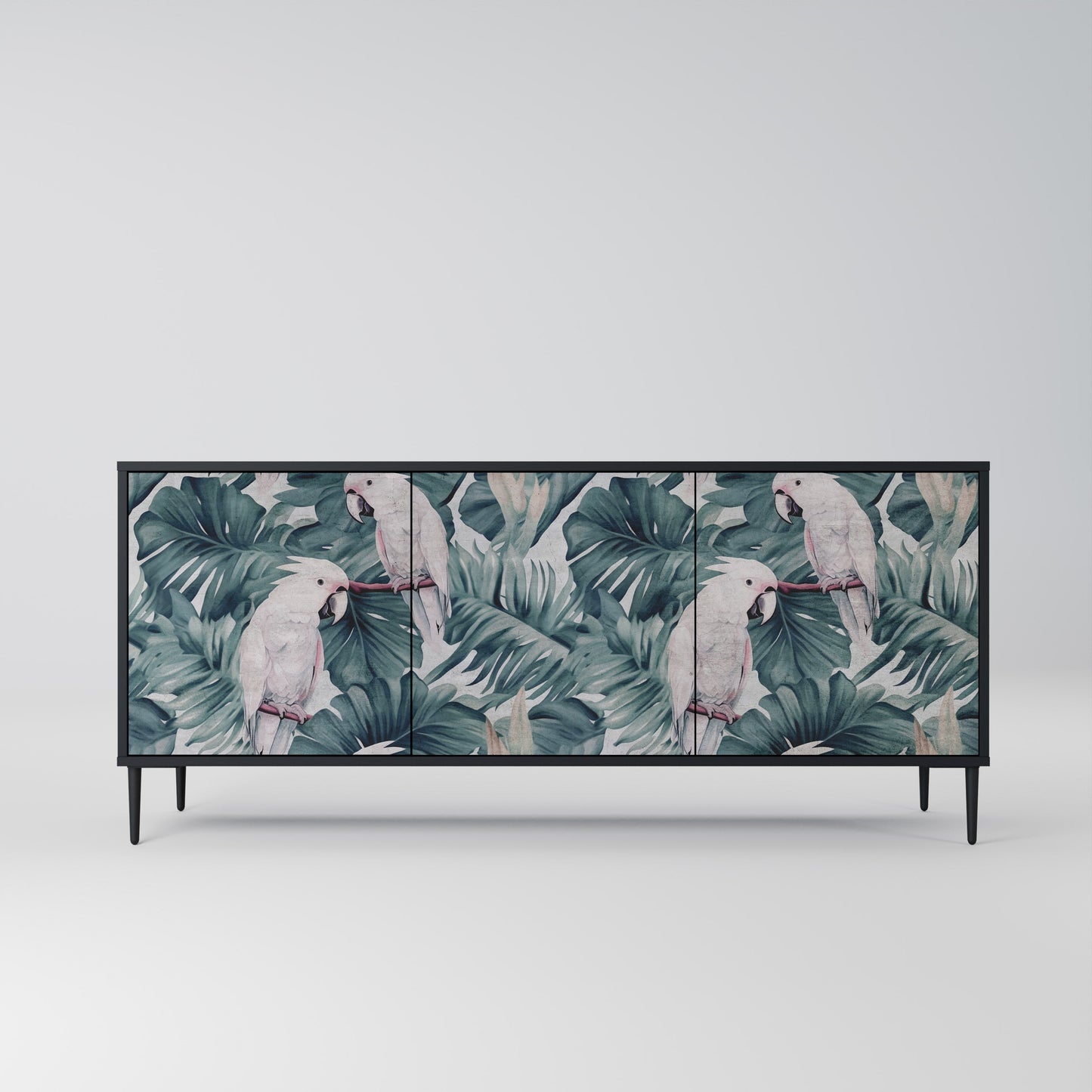 Credenza a 3 ante POPINJAY LOOK in finitura nera