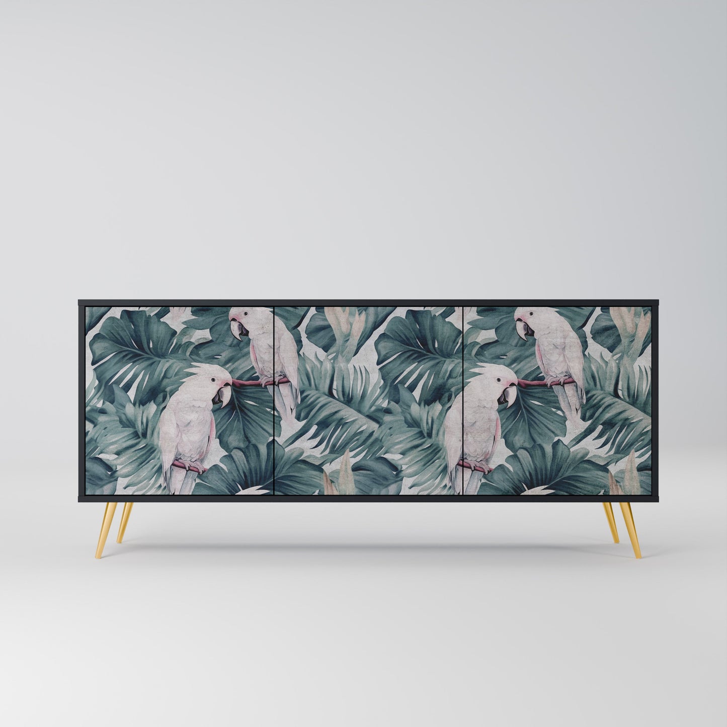 Credenza a 3 ante POPINJAY LOOK in finitura nera
