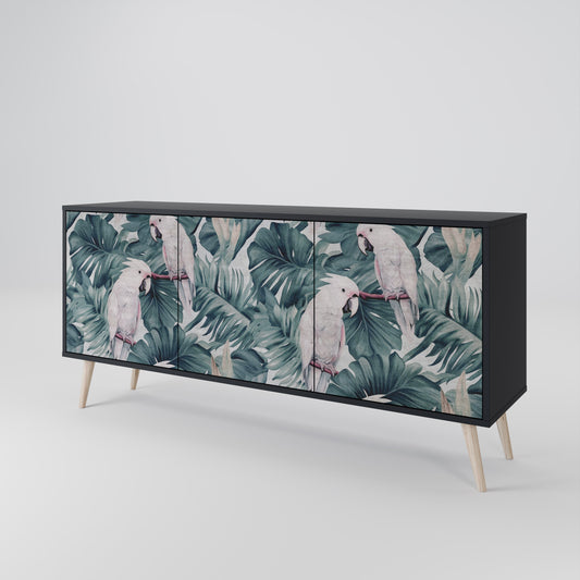 Credenza a 3 ante POPINJAY LOOK in finitura nera