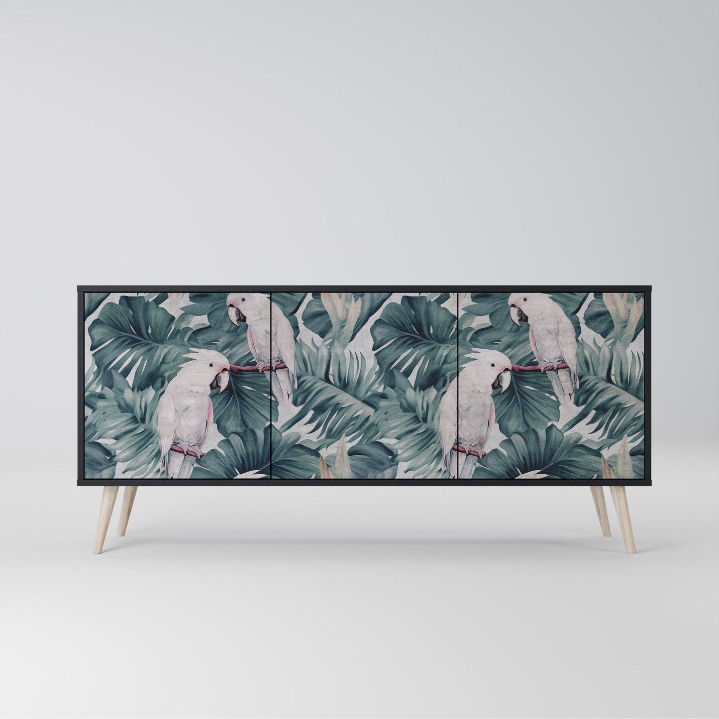 Credenza a 3 ante POPINJAY LOOK in finitura nera