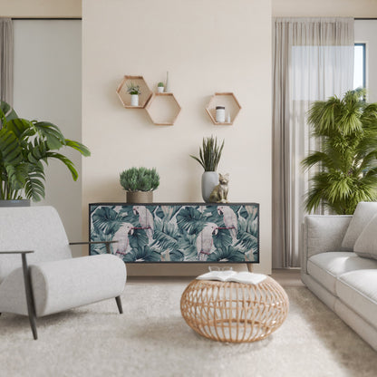 Credenza a 3 ante POPINJAY LOOK in finitura nera