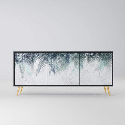 Credenza PALM VEIL a 3 ante in finitura nera