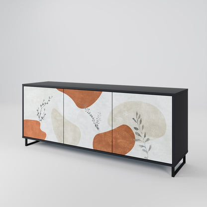 Credenza TRANQUIL TWIG a 3 ante in finitura nera