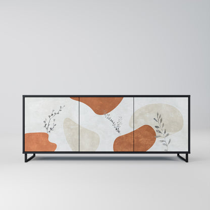 Credenza TRANQUIL TWIG a 3 ante in finitura nera