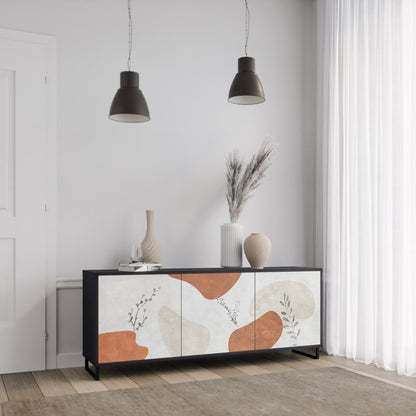 Credenza TRANQUIL TWIG a 3 ante in finitura nera