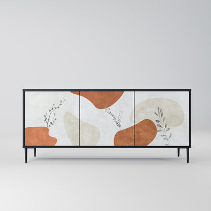 Credenza TRANQUIL TWIG a 3 ante in finitura nera