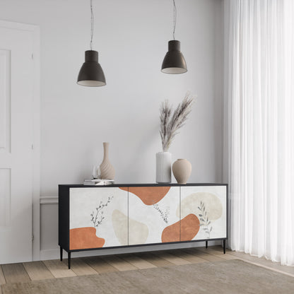 Credenza TRANQUIL TWIG a 3 ante in finitura nera