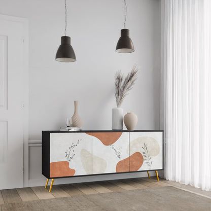 Credenza TRANQUIL TWIG a 3 ante in finitura nera