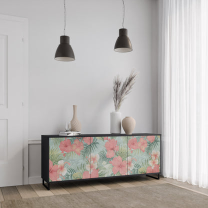 Credenza a 3 ante HAWAIIAN SPIRIT in finitura nera