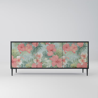 Credenza a 3 ante HAWAIIAN SPIRIT in finitura nera