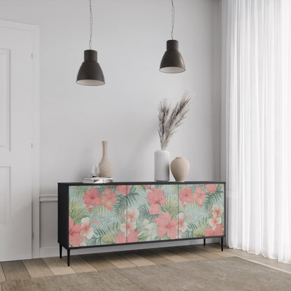 Credenza a 3 ante HAWAIIAN SPIRIT in finitura nera