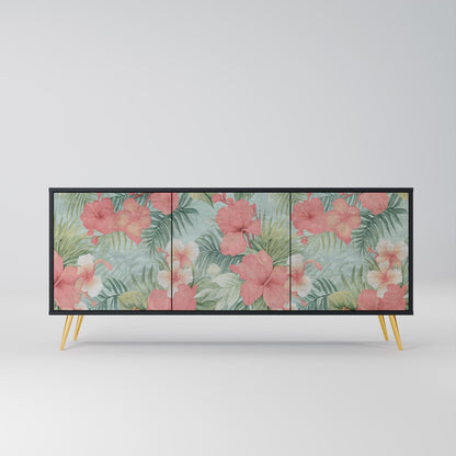 Credenza a 3 ante HAWAIIAN SPIRIT in finitura nera