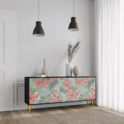 Credenza a 3 ante HAWAIIAN SPIRIT in finitura nera