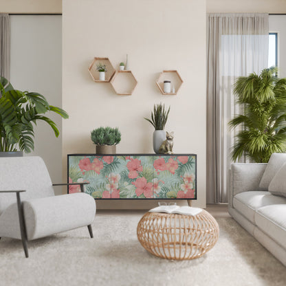 Credenza a 3 ante HAWAIIAN SPIRIT in finitura nera