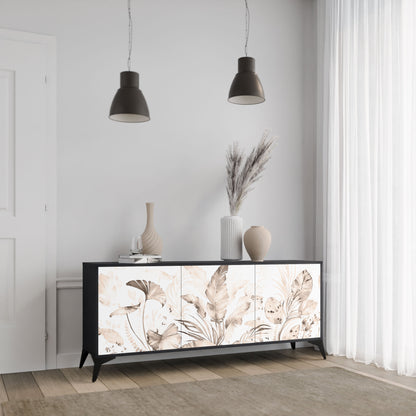 Credenza WILD TENDERNESS a 3 ante in finitura nera