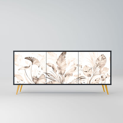 Credenza WILD TENDERNESS a 3 ante in finitura nera