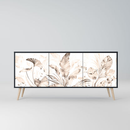 Credenza WILD TENDERNESS a 3 ante in finitura nera