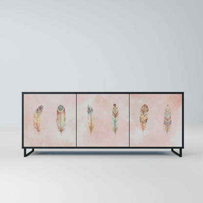 Credenza a 3 ante THE DELIQUESCE in finitura nera