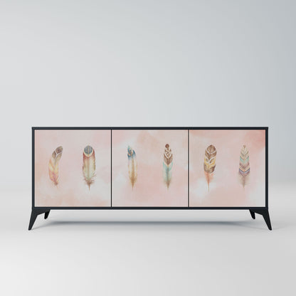 Credenza a 3 ante THE DELIQUESCE in finitura nera
