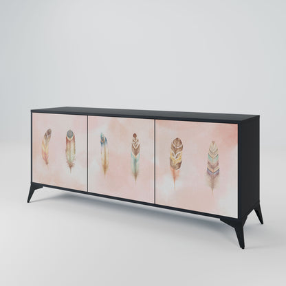 Credenza a 3 ante THE DELIQUESCE in finitura nera