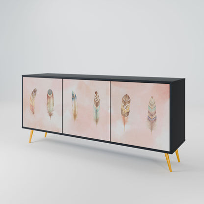 Credenza a 3 ante THE DELIQUESCE in finitura nera
