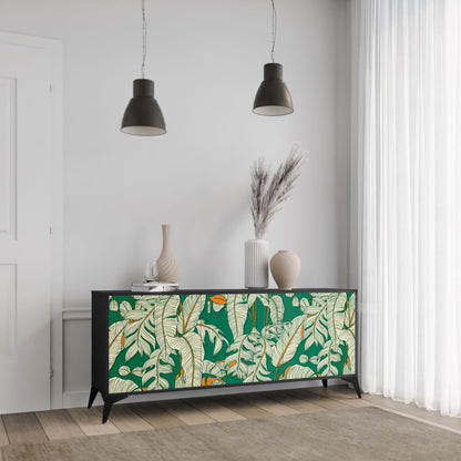 Credenza a 3 ante VERDANT PLEASURES in finitura nera