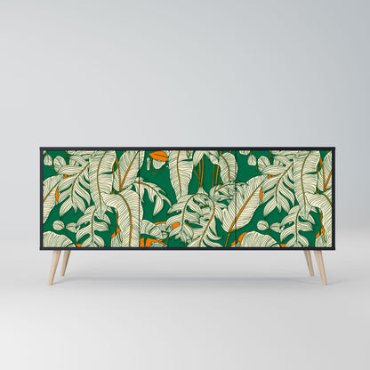 Credenza a 3 ante VERDANT PLEASURES in finitura nera