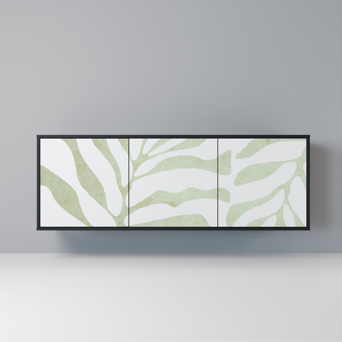 BOTANICAL SPARK Madia a 3 Ante in Finitura Nera