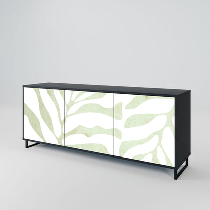 Credenza BOTANICAL SPARK a 3 ante in finitura nera