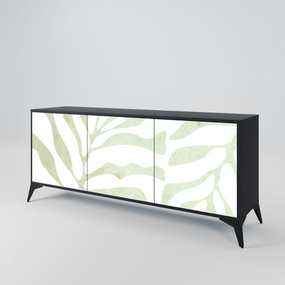 Credenza BOTANICAL SPARK a 3 ante in finitura nera