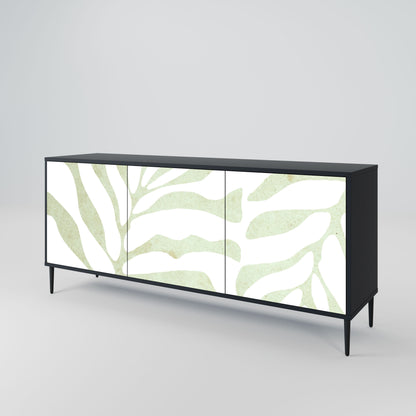 Credenza BOTANICAL SPARK a 3 ante in finitura nera