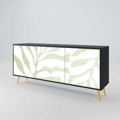 Credenza BOTANICAL SPARK a 3 ante in finitura nera