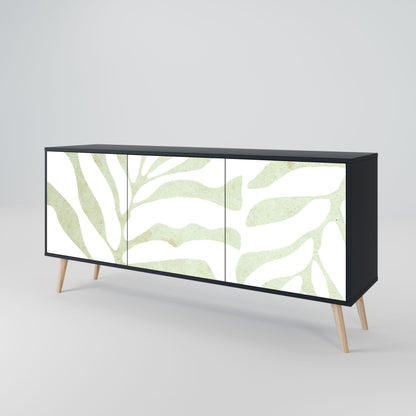 Credenza BOTANICAL SPARK a 3 ante in finitura nera