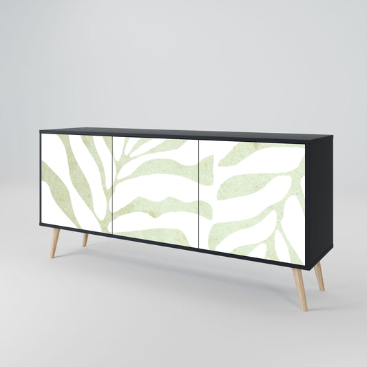 Credenza BOTANICAL SPARK a 3 ante in finitura nera