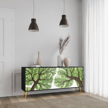 Credenza WILDERNESS DASH a 3 ante con finitura nera