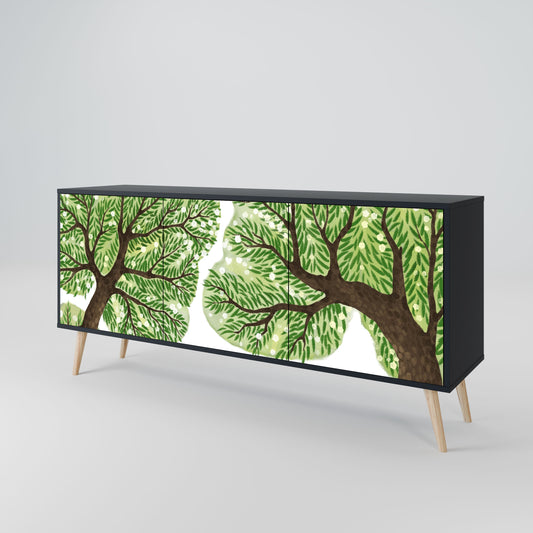 Credenza WILDERNESS DASH a 3 ante con finitura nera