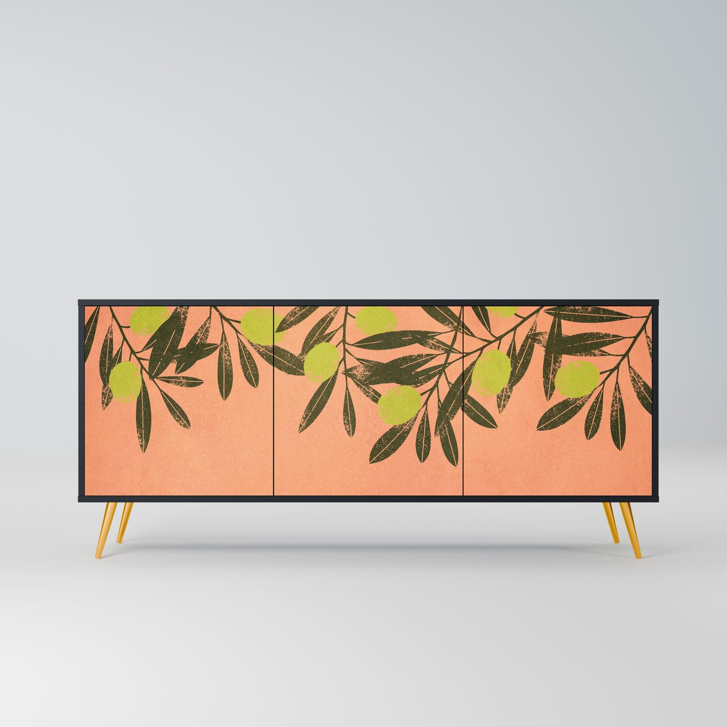 Credenza a 3 ante JUICY OLIVES in finitura nera