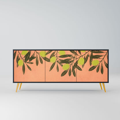Credenza a 3 ante JUICY OLIVES in finitura nera