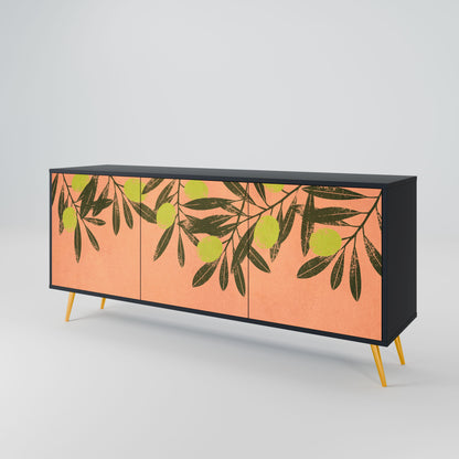 Credenza a 3 ante JUICY OLIVES in finitura nera