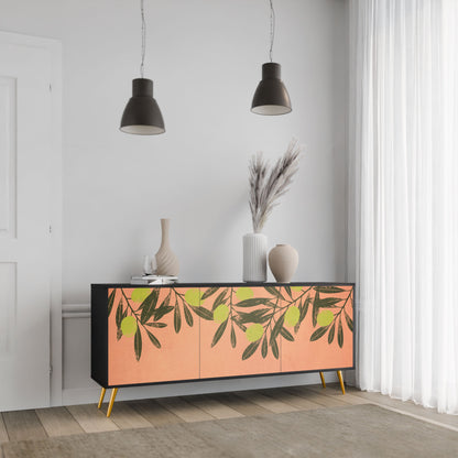 Credenza a 3 ante JUICY OLIVES in finitura nera
