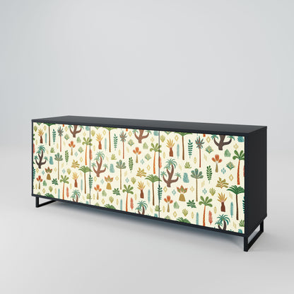 Credenza PALM SPRING a 3 ante in finitura nera