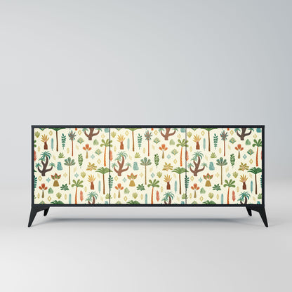 Credenza PALM SPRING a 3 ante in finitura nera